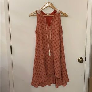 Boho Red Miami Dress with Lace- Worn 1x